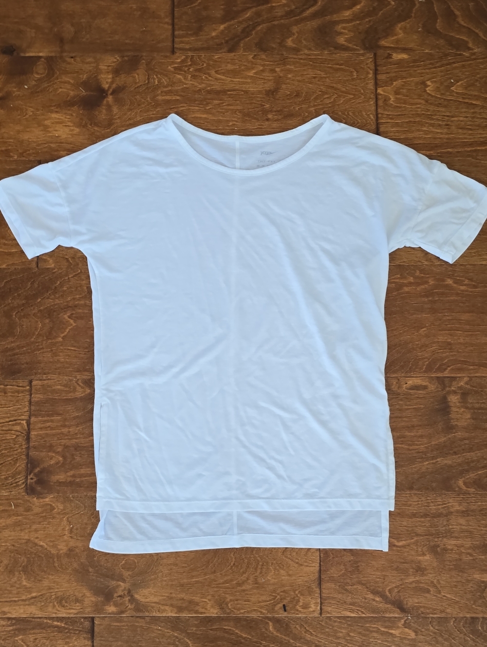 Nike Yoga White Short-Sleeve Tunic Top